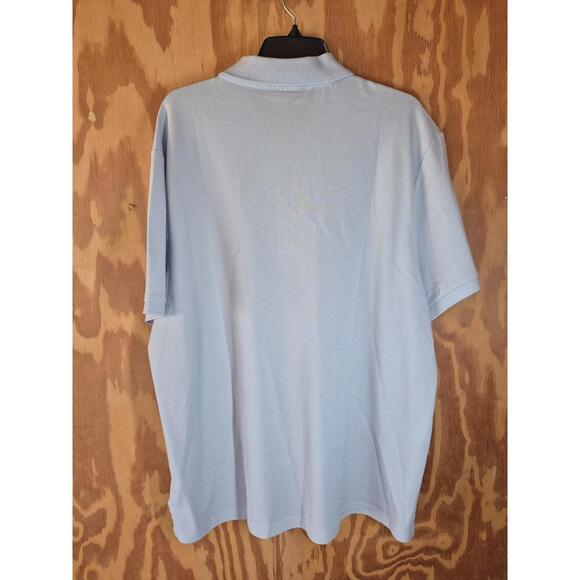 MICHAEL KORS Zip Pastel Blue Polo Shirt NEW 2XL XXL MSRP $118 - Pin hole on back - Picture 7 of 8
